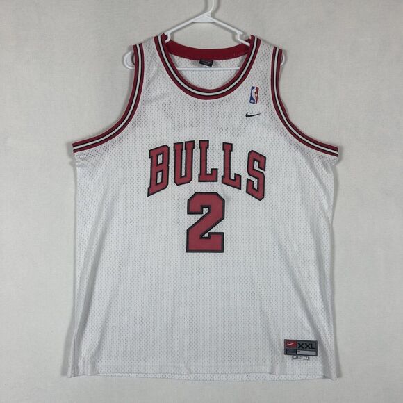 Vintage Eddy Curry Chicago Bulls Nike Stitched Jersey Size XXL NBA Basketball #2